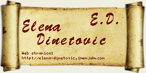 Elena Dinetović vizit kartica